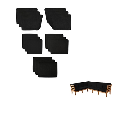 Cushion set for GE280 module Cornor sofa (2 - corner 3) by Hans J Wegner